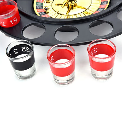 Roulette Wheel 16 Shot Adult Party Drinking Game Set Glass Casino Spin Hen Stag