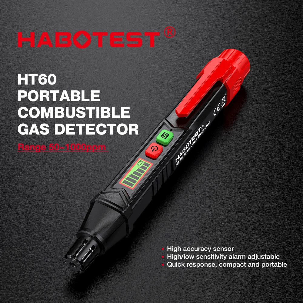 Gas Leak Detector with Sound and Screen Alarm