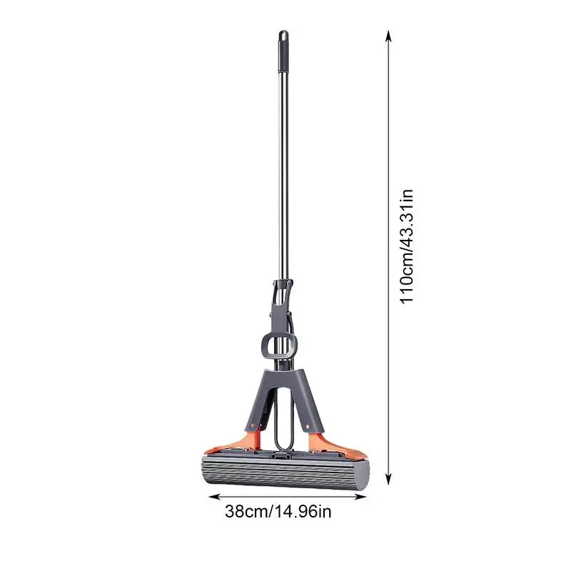 Large Mop With Adjustable Handle Reusable Sponge for Home Floor Cleaning