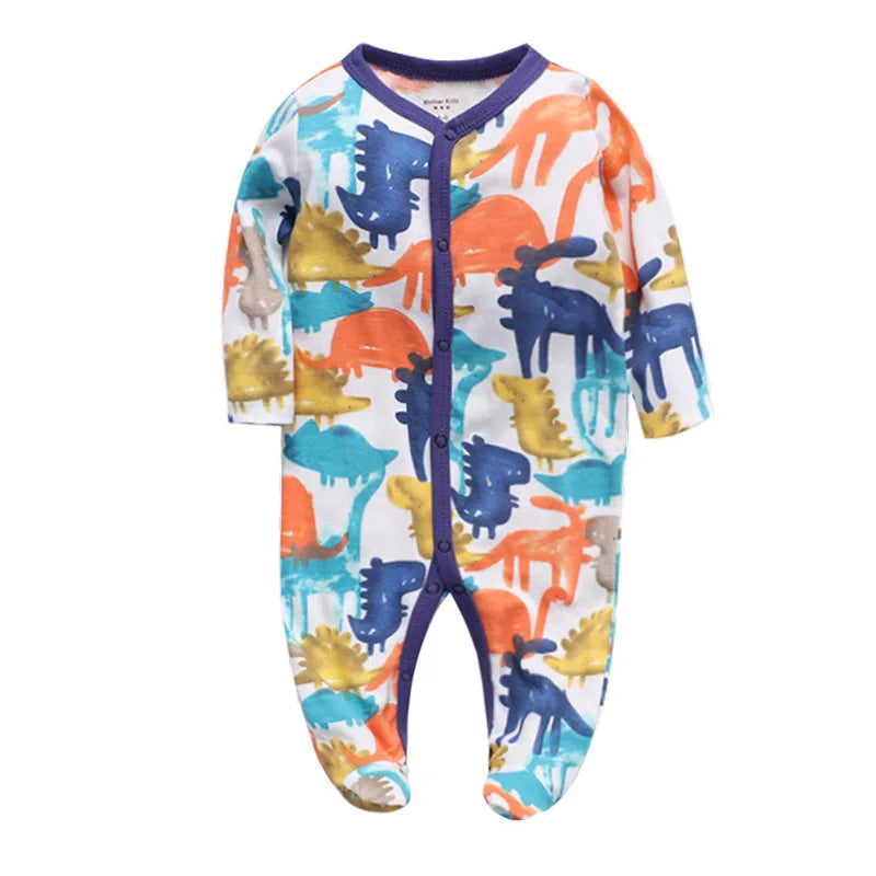 Newborn Footed Pajamas – Cotton Sleepwear for 0-12 Months