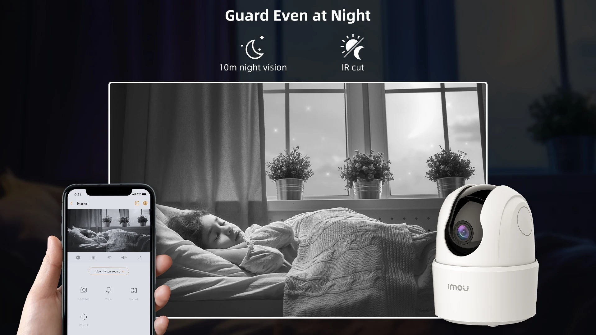 Home Wifi Surveillance Camera with Night Vision for Human Detection