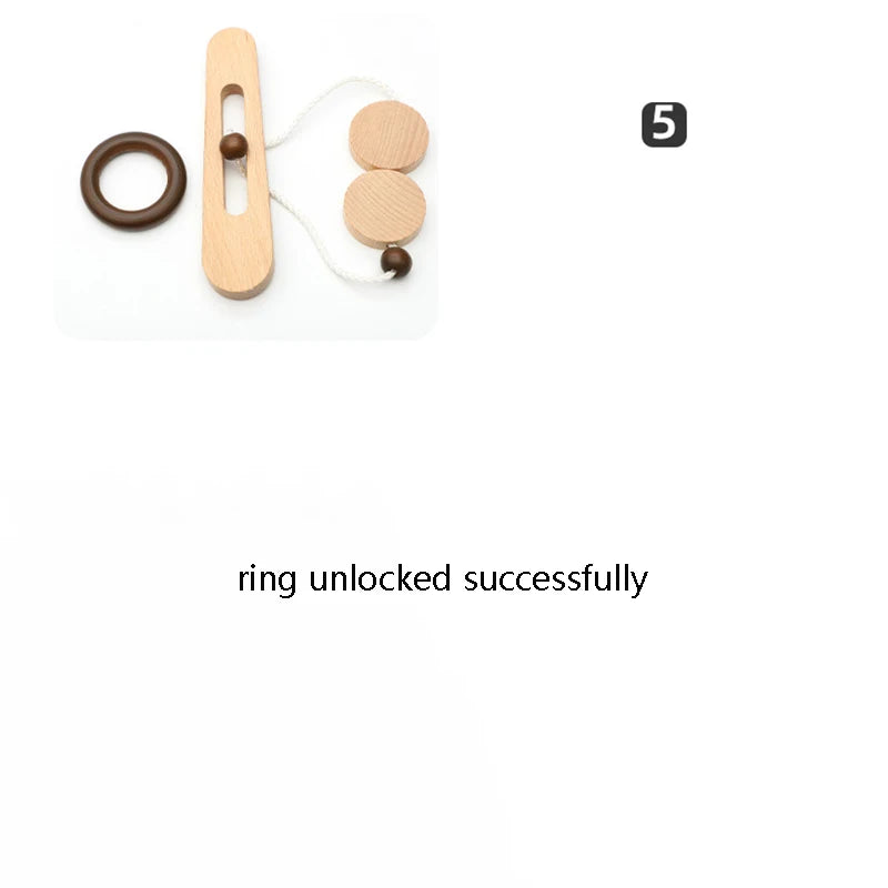 Intelligent Unlock Toy Kong Ming Lock Brain Teaser Iq Puzzles Wooden Toys Montessori Children Adult Decompression Thinking Games