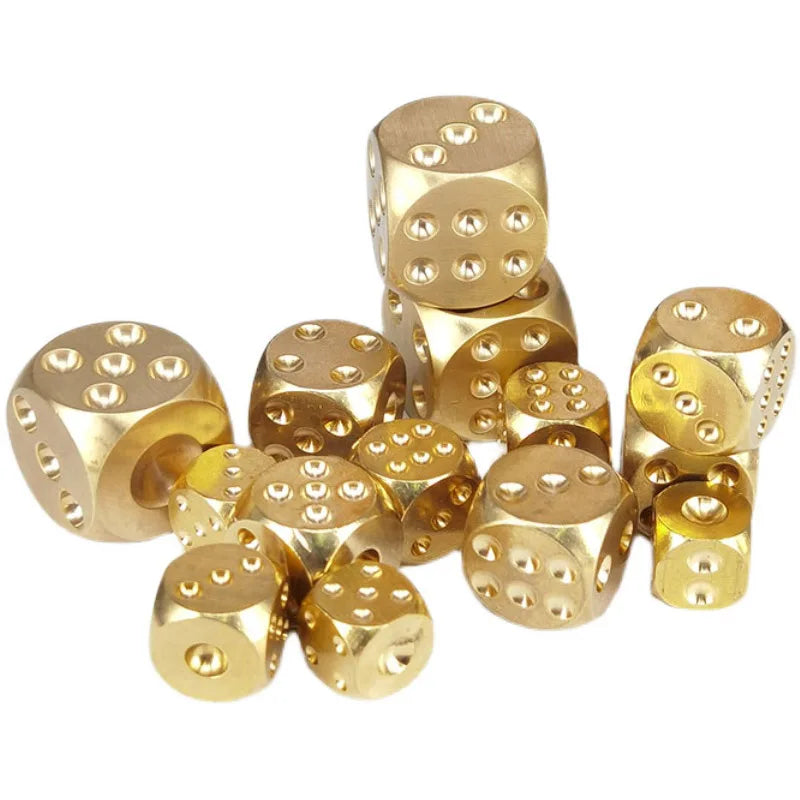 6PCS Metal Game Dice Stress Relief Reduce Anxiety Toys Bar KTV Drinking Party Games For Adults And Family Fun Ideas Gifts