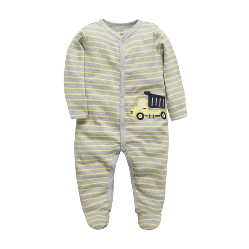 Newborn Footed Pajamas – Cotton Sleepwear for 0-12 Months