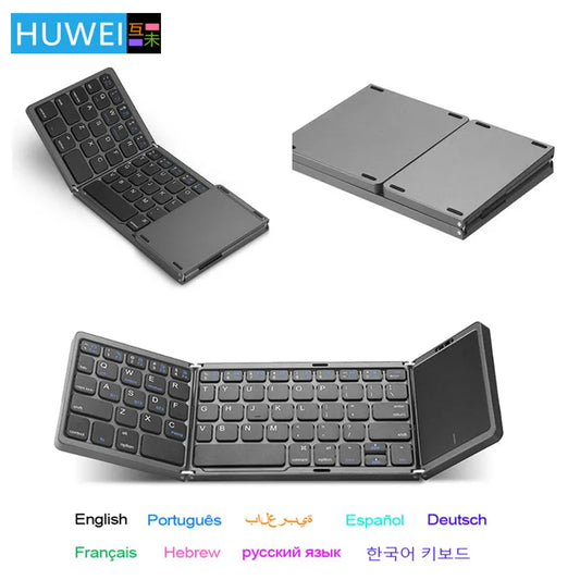 Mini Folding Wireless Bluetooth Keyboard with Touchpad