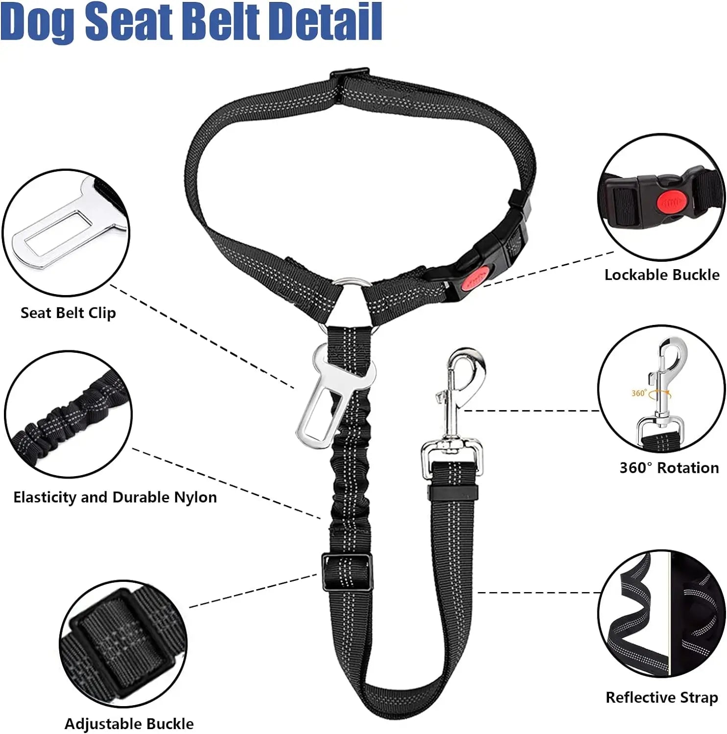 Dog 2-in-1 Car Seatbelt