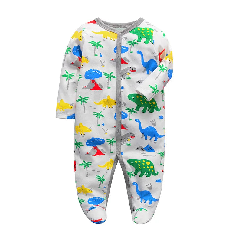 Newborn Footed Pajamas – Cotton Sleepwear for 0-12 Months