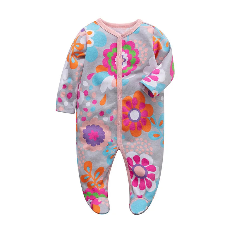 Newborn Footed Pajamas – Cotton Sleepwear for 0-12 Months