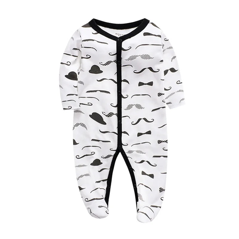 Newborn Footed Pajamas – Cotton Sleepwear for 0-12 Months