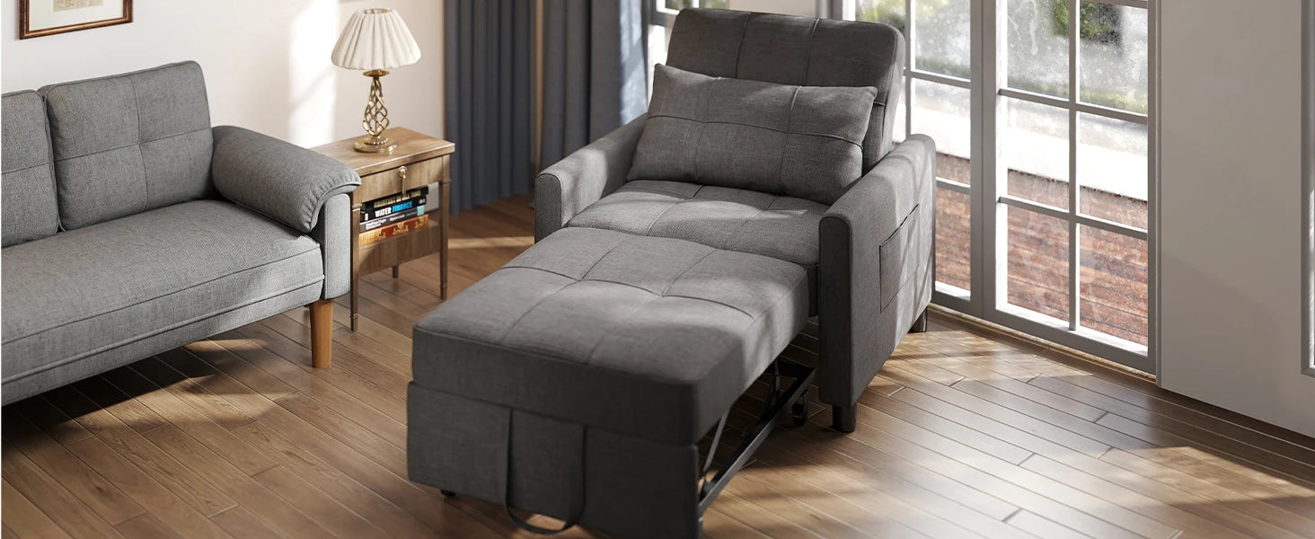 Sofa Bed, 3-in-1 Multi-Functional Adjustable Backrest Recliner