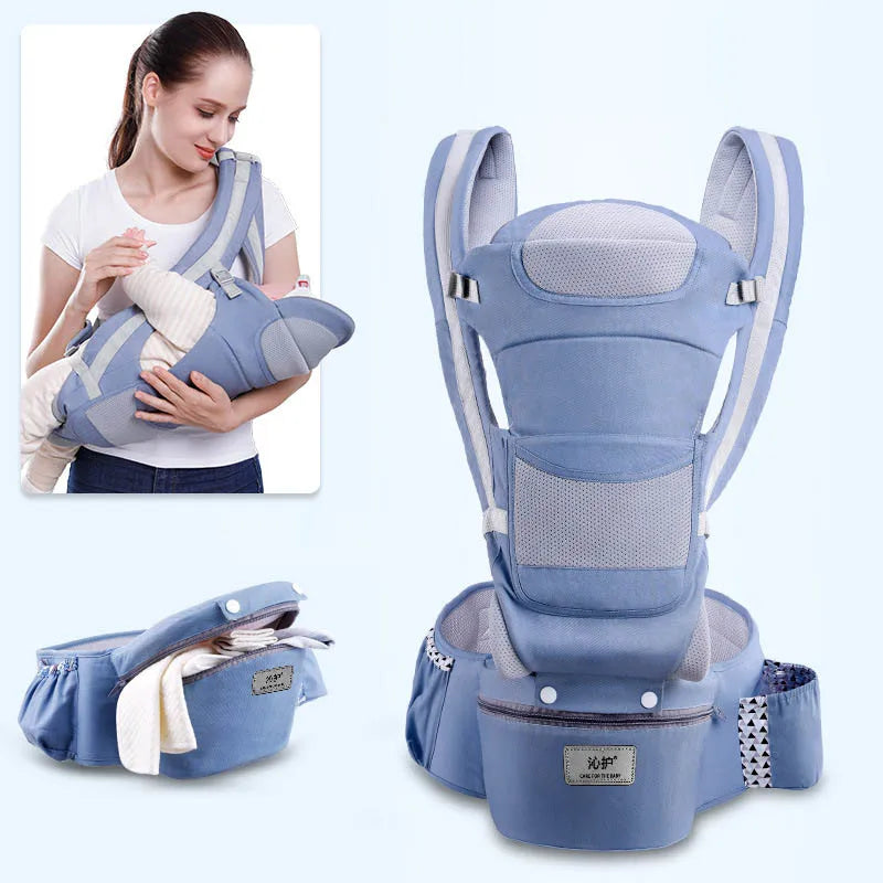 Ergonomic Baby Carrier Backpack – Infant Hipseat & Front Facing Sling