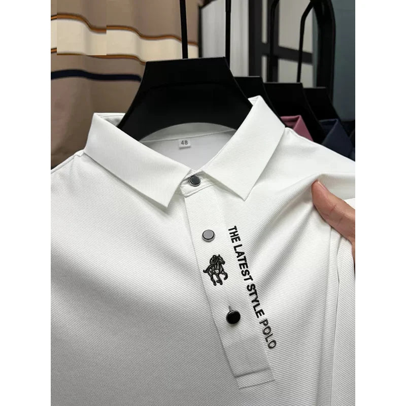 Summer Solid Color Polo Shirt