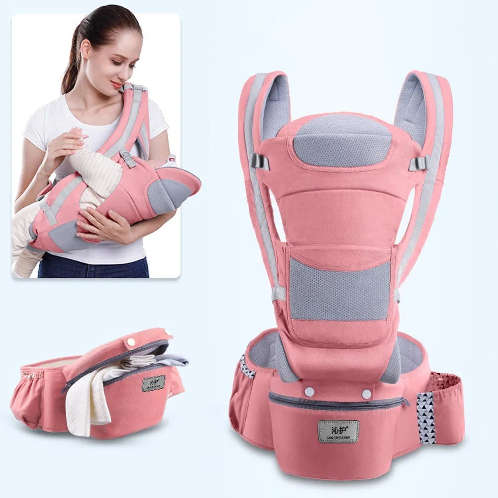 Ergonomic Baby Carrier Backpack – Infant Hipseat & Front Facing Sling