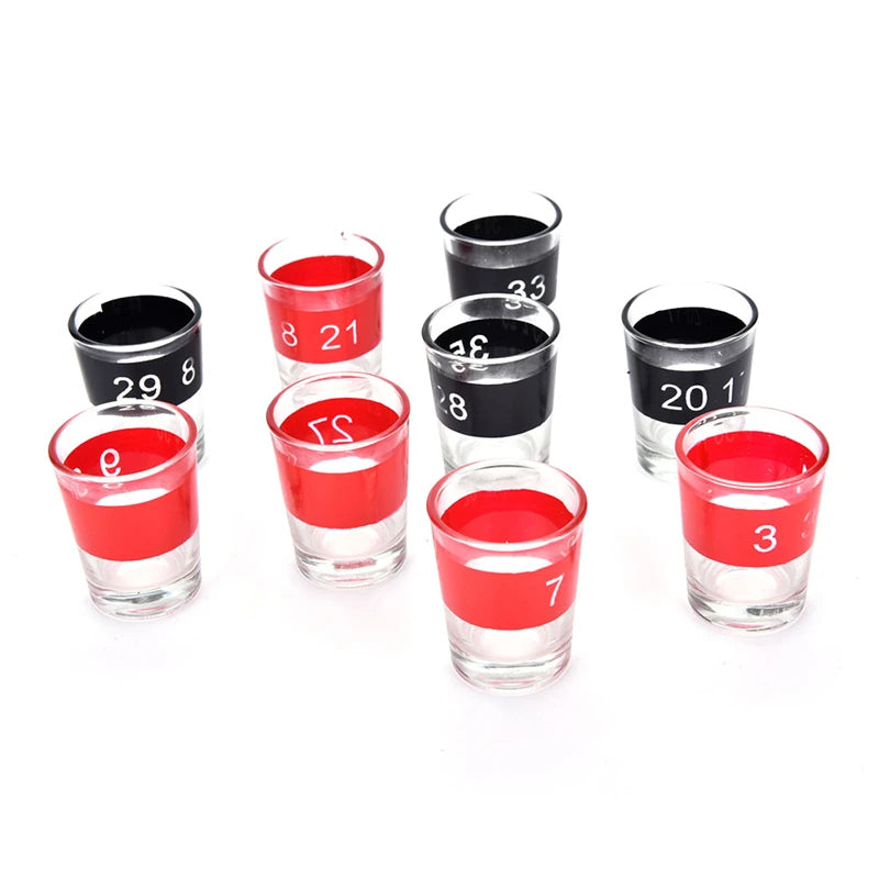 Roulette Wheel 16 Shot Adult Party Drinking Game Set Glass Casino Spin Hen Stag