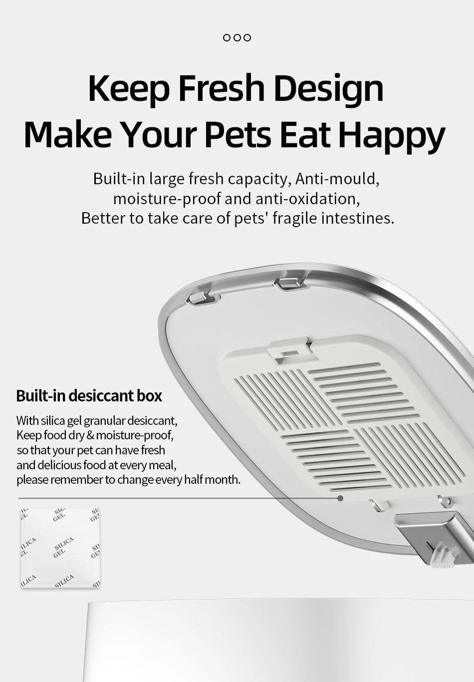 Smartphone Controlled Pet Feeder for Cats and Dogs with Large Capacity Timing Food Dispenser