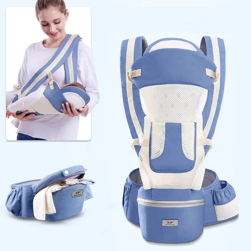 Ergonomic Baby Carrier Backpack – Infant Hipseat & Front Facing Sling