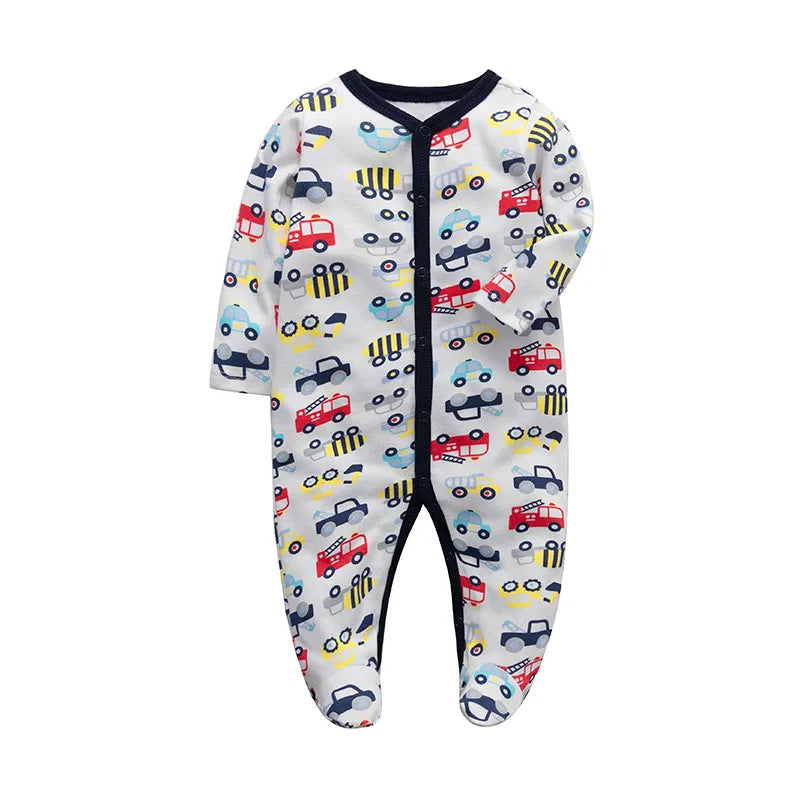 Newborn Footed Pajamas – Cotton Sleepwear for 0-12 Months