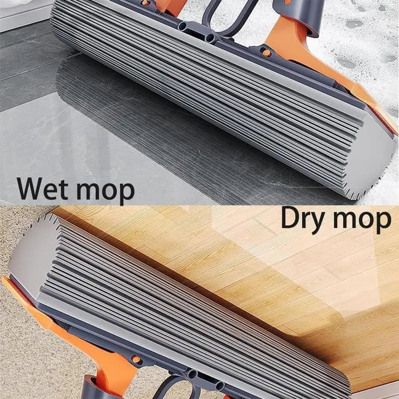 Large Mop With Adjustable Handle Reusable Sponge for Home Floor Cleaning