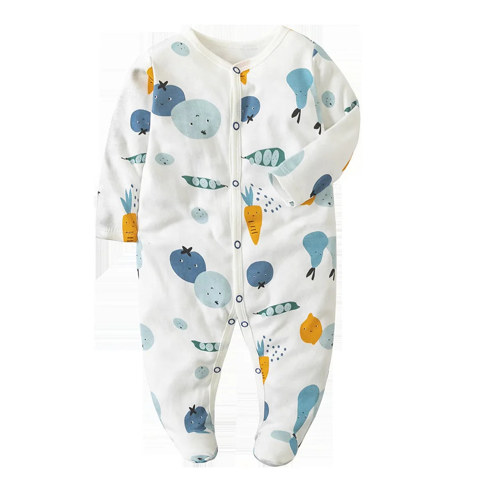 Newborn Footed Pajamas – Cotton Sleepwear for 0-12 Months