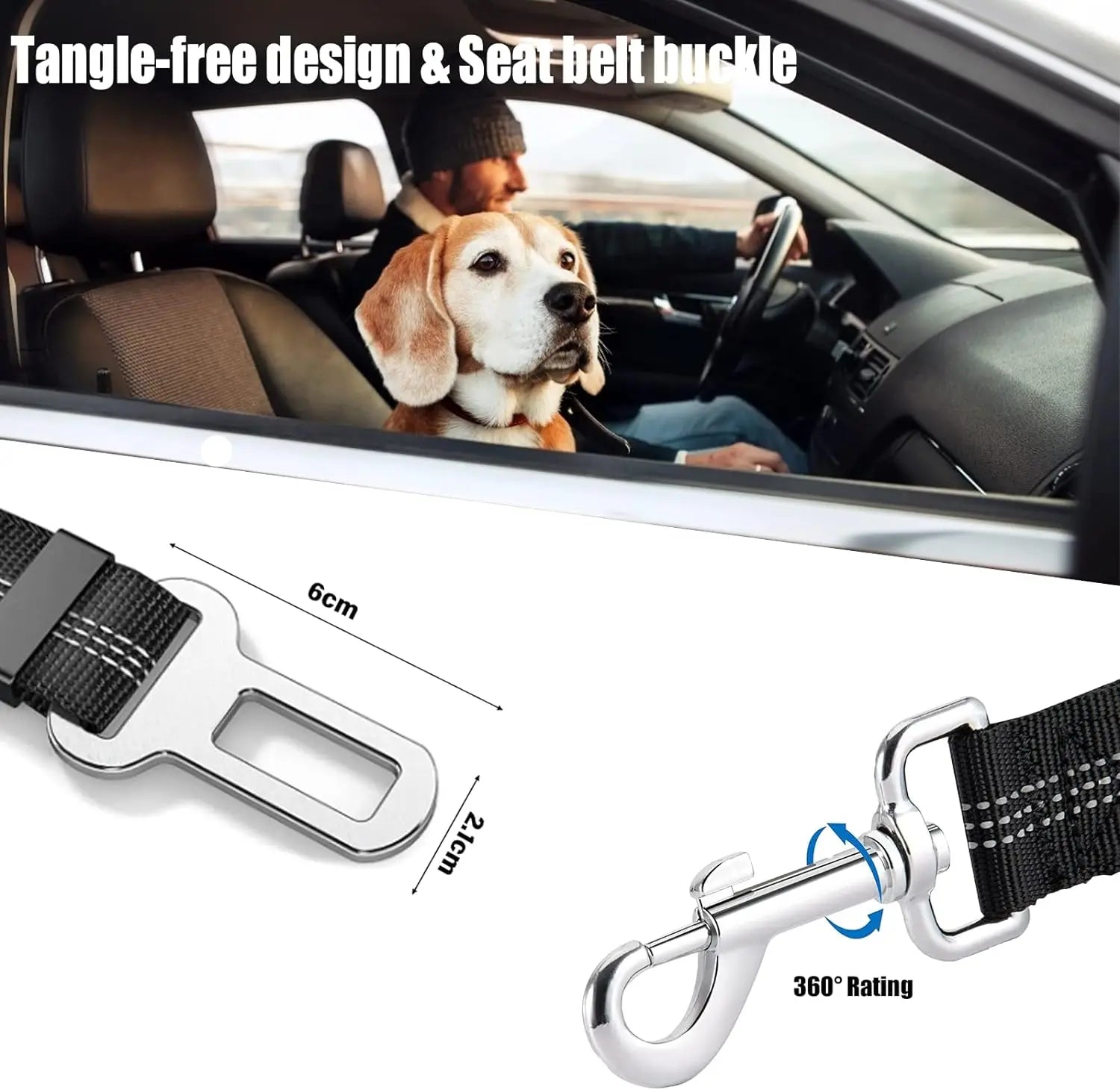 Dog 2-in-1 Car Seatbelt