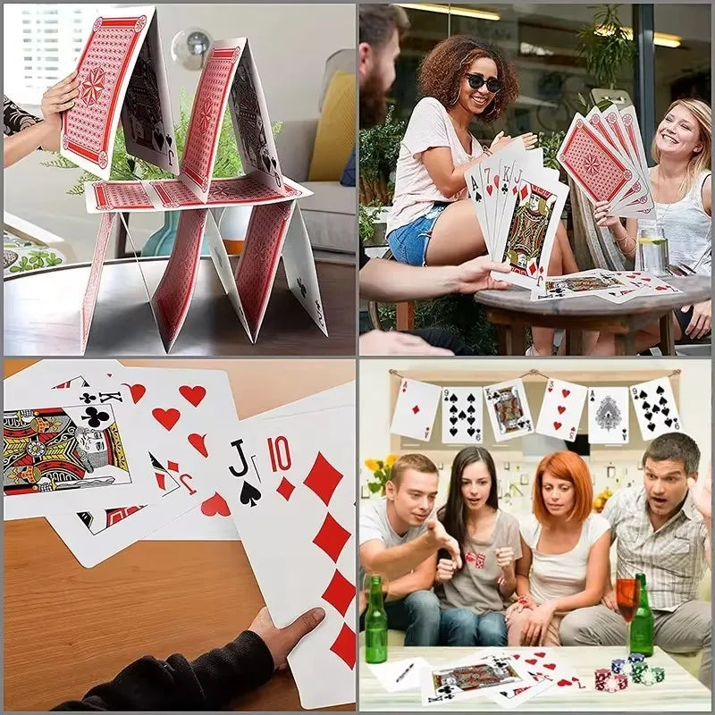 Super Jumbo Oversized Playing Cards Fun Games For Adults And Children Juegos De Mesa Familiares Divertidos Partyspiele