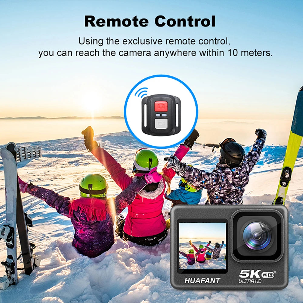 Smart Dual Screen Action Camera with Remote