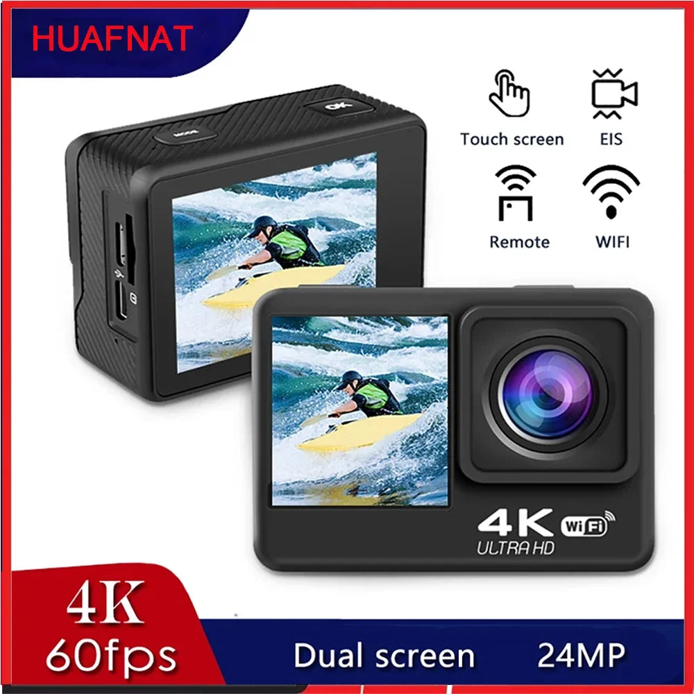 Smart Dual Screen Action Camera with Remote