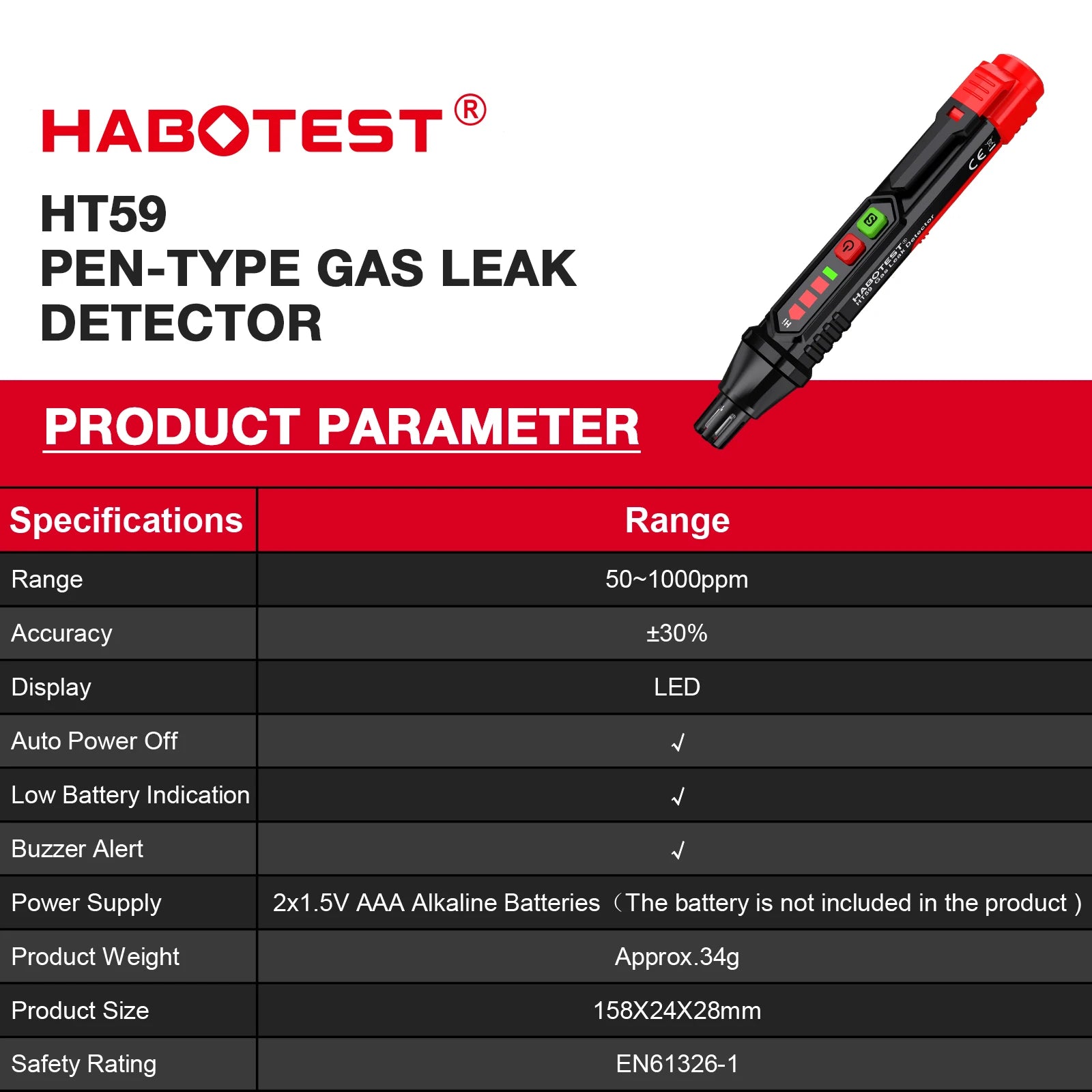 Gas Leak Detector with Sound and Screen Alarm