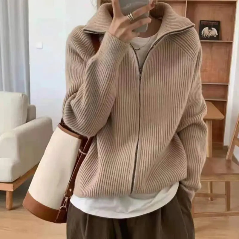 Spring New Solid Vintage Sweater Cardigan for Women