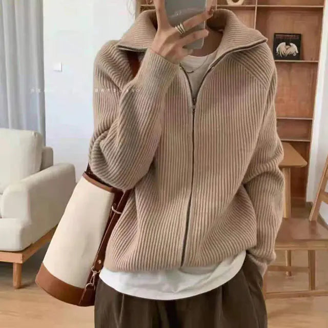 Spring New Solid Vintage Sweater Cardigan for Women