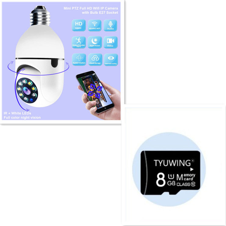 WiFi CAMERA 1080P Bulb 4X Zoom Camera 5GWiFi Alarm Monitor