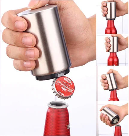 Magnetic beer opener