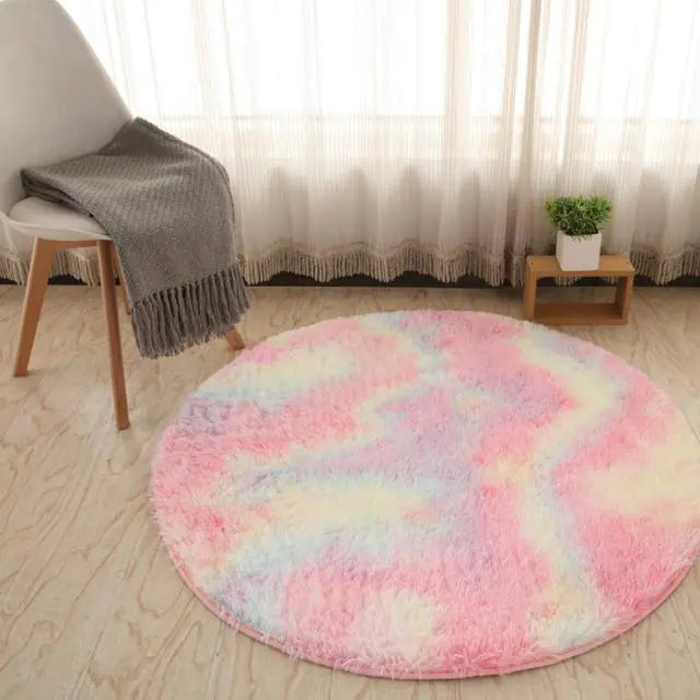 2023 New Warm Thick Round Rug Carpets