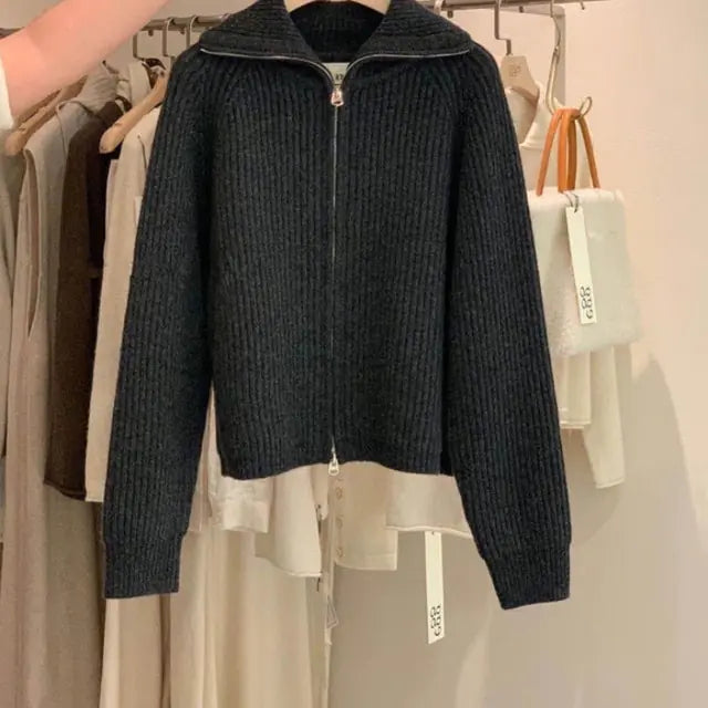 Spring New Solid Vintage Sweater Cardigan for Women